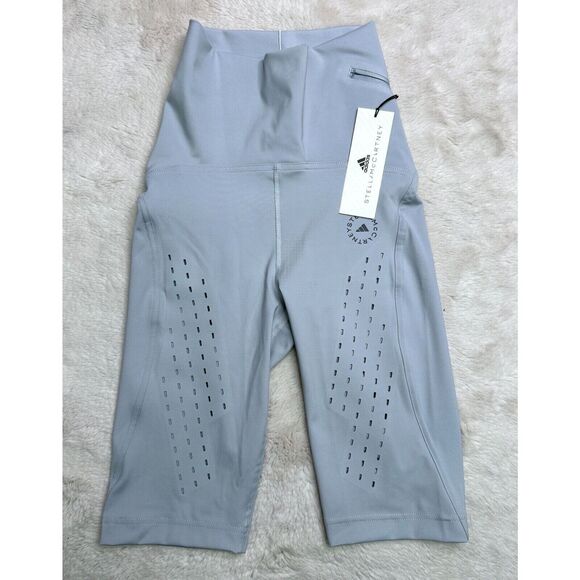 Adidas women XS Stella McCartney True purpose High Waisted Grey Cycling Shortss - Picture 1 of 5